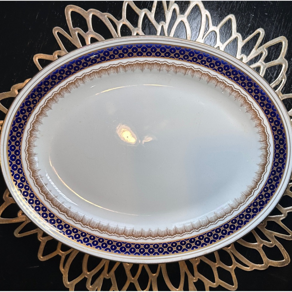 Grasmere‎ Keeling & Co Mappin & Webb Platter 12in Porcelain Oval Anitique